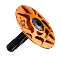 RYET 알루미늄 7075 헤드 캡 Tune-Cap 헤드셋 엑스트라 라이트 5g CNC 가공 탑 및 볼트 스템 자전거 부품 위험 액세서리, 주황색