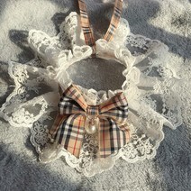 Tulle Bowknot Dog Bows 고양이 액세서리 맞춤형 핑크 레이스 조절 가능한 개 Bib Bandana 귀여운 마카롱 애완 동물 목 장식 스카프 Ragdoll, [01] XS length15cm-20cm, [03] 3