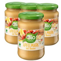 디엠바이오 dmBio banana apple jam 독일 바나나를 곁들인 퓌레 사과잼 360g, 4팩