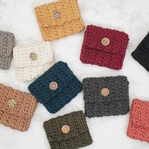 슬로우모먼츠 마들렌 카트지갑 - 코바늘키트, 블랙, 1개