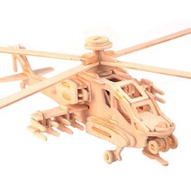 4P 아파치헬기 DIY 원목 조립 퍼즐 만들기 BD P072