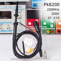 전자P6100 오실로스코프 프로브 키트 100MHz Mayitr 고정밀 스코프 분석기 X1 악어 클립 테스트 리드, 04 PK8200