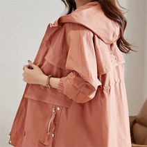 후드 사이드 지퍼포켓 사파리 야상 자켓 C1E572