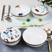 한국도자기본차이나 초충도 예단 단반상기세트 6pcs, 예단포장없음