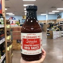 트레이더조 오가닉 스리라차 갈릭 바비큐 소스 553g