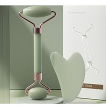 페이스롤러 니들롤러 마사지롤러 구아샤 롤러 마사지 얼굴 목 눈 수지 페이셜 뷰티 스킨 케어 과샤 스크레, 01 Green