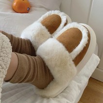 양털슬리퍼 키높이 무스탕 스웨이드 뽀글이 실내화 젤리 쿠션 폭신 미끄럼방지 사무실 회사 학교