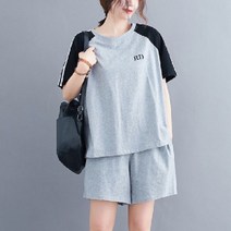 스타일아유 여자 냉감 트레이닝 세트 여름 여성 반팔 반바지 상하의 밴딩 팬츠 여행룩 홈웨어 운동복 추리닝 편안한 데일리룩 홈웨어