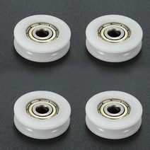 INSMA U 그루브 나일론 라운드 도르래 볼 베어링 휠 롤러 풀리 형 홈 내부 4pcs 10pcs 5247mm 4매입, 1