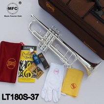 새로운 MFC Bb 트럼펫 LT180S-37 실버 도금 음악 악기 전문 트럼펫 180S37 마우스피스 액세서리 케이스 포함
