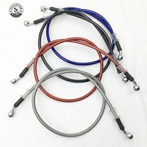 오토바이 더트 바이크 브레이드 스틸 유압 강화 브레이크 라인 클러치 오일 호스 튜브 500 ~ 1500mm 유니버설 핏 레이싱, 500 mm RED