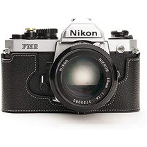 니콘 nikon fm2 fm fm2n fe fe2 only bull type genuine leather body case camera bag, 블랙(블랙 19-3911tcx), 카메라 케이스 + 스트랩 r
