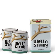 [P1B] 웰 WELL 오일스테인 DIY 페인트 4리터 / 목재 보호 방부목 데크 팬션 아파트 목조.주택 한옥 파고라 의자 가구 ( P1B / 55989EA ), 소나무