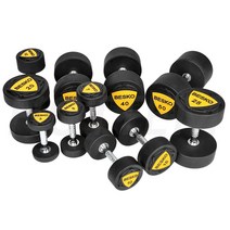 베스코 TPU 우레탄 아령 덤벨 홈트 세트 고무아령 헬스장 아령 2kg - 50kg, 3kg x 1개[낱개]