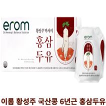 이롬 황성주 국산콩 홍삼 두유 6년근 홍삼선물 아이 건강 간식 영양식, 110mlX20개(1박스)