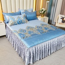 벙커 2층 침대 형제자매 초등학생 아이 3 pcs 세트 현대 로얄 블루 침대보 멋진, 200x220cm 3개, 색상 8