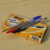 BiC 1.0mm 유성볼펜...빅 크리스탈 1다스 A122-1s 레드 1타스, 색상