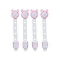 모스트 4p 캐릭터 밴드형 서랍 잠금장치 핑크, 핑크 4p