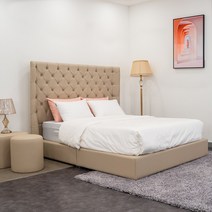 소피아엘렌 에씨 이태리 천연가죽 엔틱 호텔 침대 Q K LK, LK사이즈, 2. N/베이지, 소프트타입-LK1700*2100