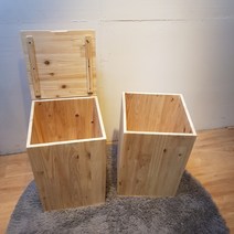 다용도수납 원목상자 삼나무박스 공간박스 주문제작, 뚜껑300-300-500mm
