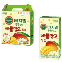정식품 음료수 군것질 아침밥 탕비실 베지밀 꼭꼭 씹히는 애플망고 두유 190mlx16팩 팬트리 아이간식 출출할때 식사대용 1세트, 3세트