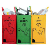유로파크 크릉이 대용량 분리수거함, RED + GREEN + YELLOW, 2세트
