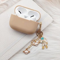 감각적인 에어팟케이스 실리콘 가죽 빈티지 명품 apple airpods pro 액세서리에 대한 귀여운 우주 문 펜던트 블루투스 이어폰 케이스 헤드폰 커버 체리 키 링, a24