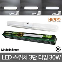 히포 LED트윈등 30W 스위치 3단 밝기조절 LED등기구 LED등