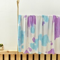 대폭 물나염 미니 쭈리 스판 다이마루 천 티셔츠 원단 퍼플 스카이, 퍼플스카이(C22)