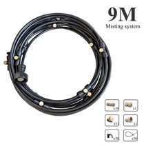스프링클러 6/9/12/15/18m 냉각수 안개 분무기 시스템 야외 미스트 키트 온실 도구, [02] Black 9M
