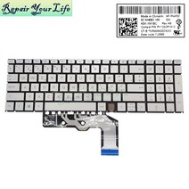 영어 일본 SW IT 백라이트 키보드 노트북 HP ENVY X360 15-ED 15M-ED 15-AG 15 EE TPN-W140 C149 NSK-XW1BC, [04] SW silver backlit