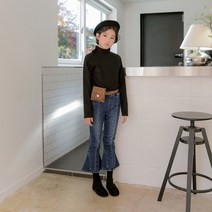 스타일노리터 하이넥 피치기모 티셔츠 블랙