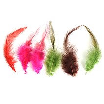 천연깃털-소 깃털/깃털장식/깃털재료/깃털펜/날개, 천연깃털_소-No.19(붉은보라)-90cm, 1개