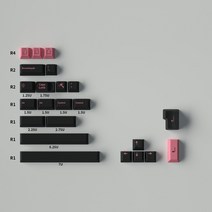 블랙 핑크 130 키 체리 프로필 염료 하위 PBT 캡 기계식 키보드 캡에 대한 어 사자 정 성격, Personality Key 2, 한개옵션2, 04 Personality Key 2