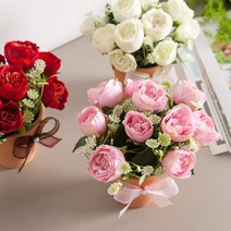 오스틴장미화분set 15cmAP 조화 화병 인테리어 FMFUFT, 상세설명 참조, 레드