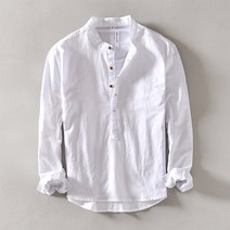 우일신 에르덴 남성용 린넨셔츠 헨리넥 차이나 카라 셔츠 남방