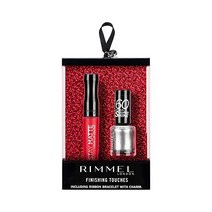 Rimmel Basic Not So Silver Make Up Bag Gift Set (includes Stay Matte Powder Exaggerate Waterproof Li, Finishing Touch