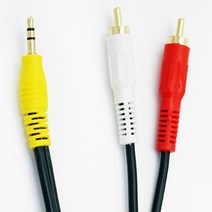 스테레오 AUX 3.5mm to RCA 2선 컴포지트 스마트폰 PC 노트북 오디오 스피커 앰프 우퍼 사운드 연결 케이블 국산 고급형 1.5m~50m, 10m