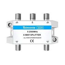 동축 케이블 스플리터 5-2500MHz Tolmnts 작업(CATV 위성 TV 안테나 시스템 및 MoCA 구성), 4 way