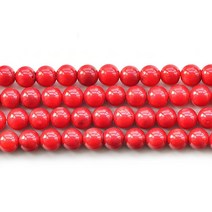 박진기획 정품 홍 산호 4mm 원석재료 1줄 약 40cm, 단품