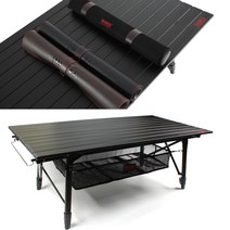 [마렉스] 감성 캠핑 테이블 롤테이블 가죽 커버 테이블보 식탁보 책상매트, 테이블커버, 블랙커버1200