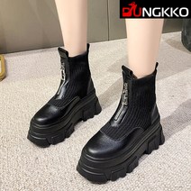 시크덩꼬 앞지퍼 니트 삭스 믹스매치 가보시 통굽 워커힐 DK2340