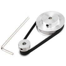 타이밍 풀리 동기 휠 벨트 톱니 톱니 보어 너비 너비 길이의 알루미늄 렌치가있는, 20-60톤 w6 b5