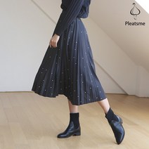 [플리츠미] 도트 아코디언 주름 스커트