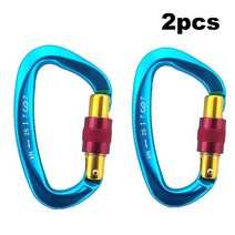 와이어클립 카라비너 25KN 전문 등산 Carabiner D 모양 항공 알루미늄 안전 잠금 야외 장비, 09 06