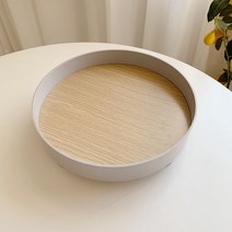 마츠리센 원형트레이 화장품 정리대, 그레이