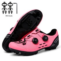 자전거클릿슈즈 MTB클릿 초경량 카본 MTB 신발 스피드 사이클링 플랫 레이싱 로드 바이크 여성 SPD SL 산악 자전거, 없음, 105.MTB-pink-SP - 36