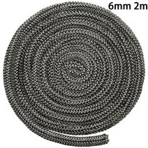 10/12mm 2m 길이 검은 스토브 화재 로프 나무 굽기 로그 버너 고온 내화 인감, 03 6mm