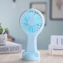1p 휴대용 미니 소형 책상 선풍기 냉각기 USB 충전식 3 개의 기어로 조절 가능, [03] Blue
