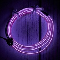 없음 네온사인와이어 EL와이어 철사내장형 네온사인용품 네온공예 네온DIY 네온사인글귀 네온 셀프네온사인제작 네온와이어 네온사인공예, 네온와이어2.8mm 3m-보라